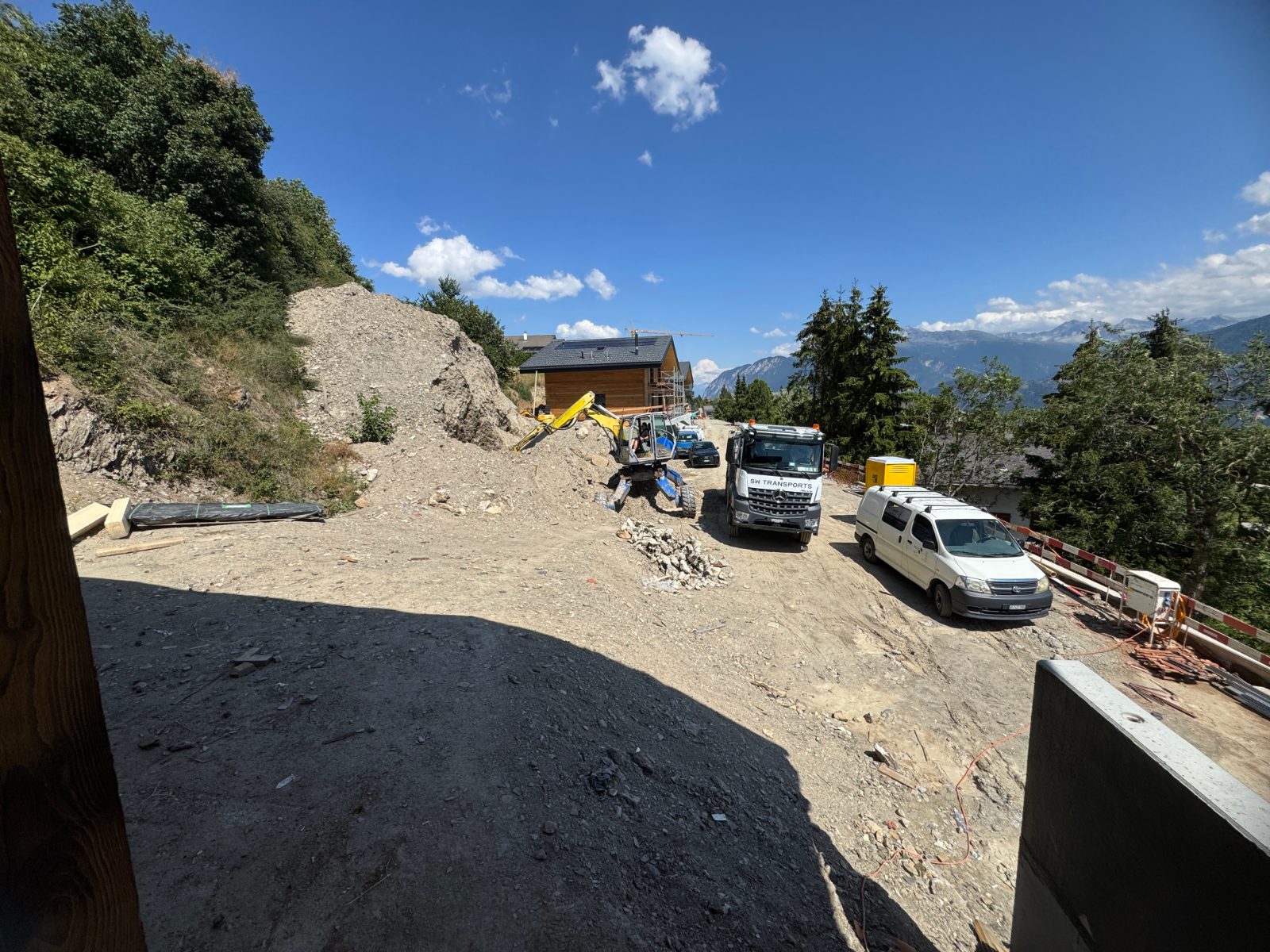 La parcelle du chalet B terrassée, face à la vallée