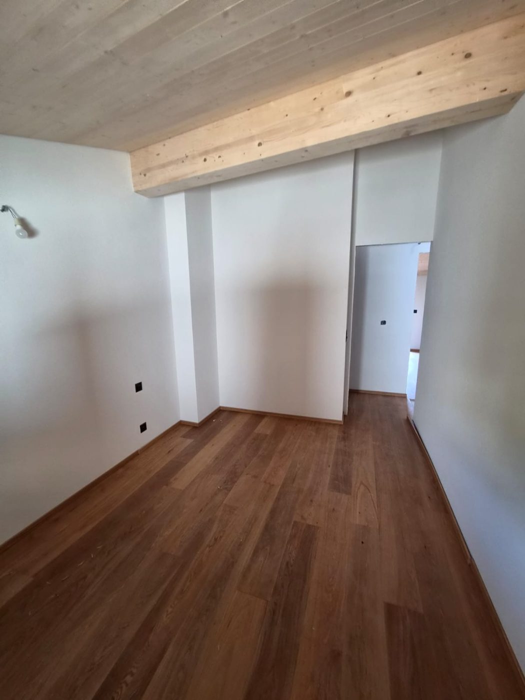 Parquet en chêne posé dans une chambre de La Bergère